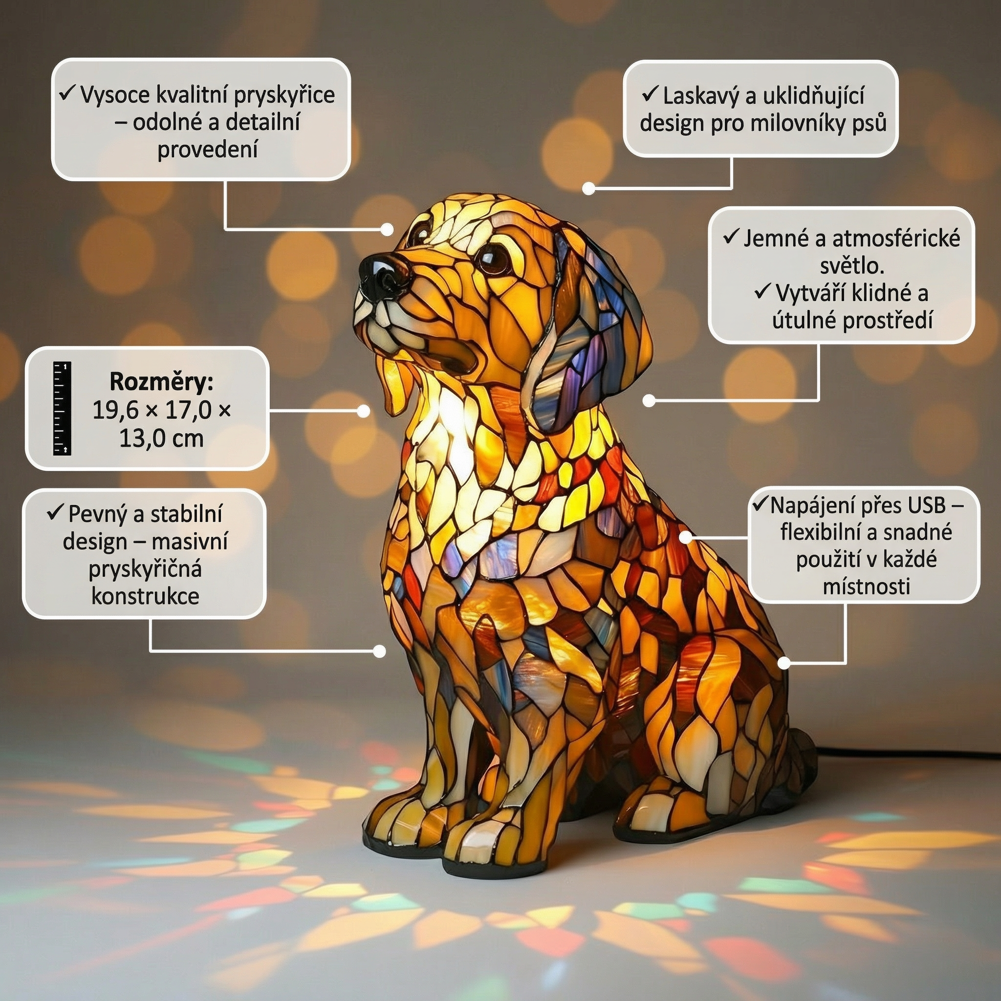 Lilie – Socha duchovního Zlatého retrívra